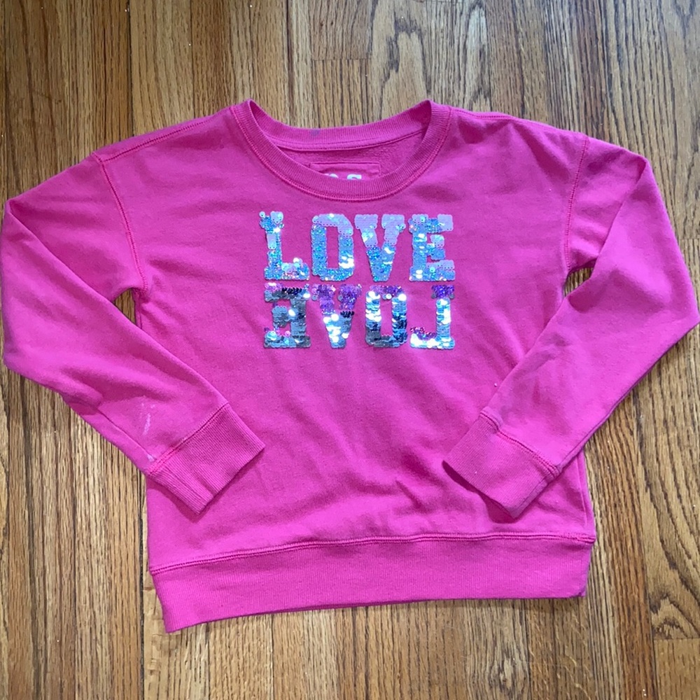 Aeropostale Pink sequined sweatshirt.